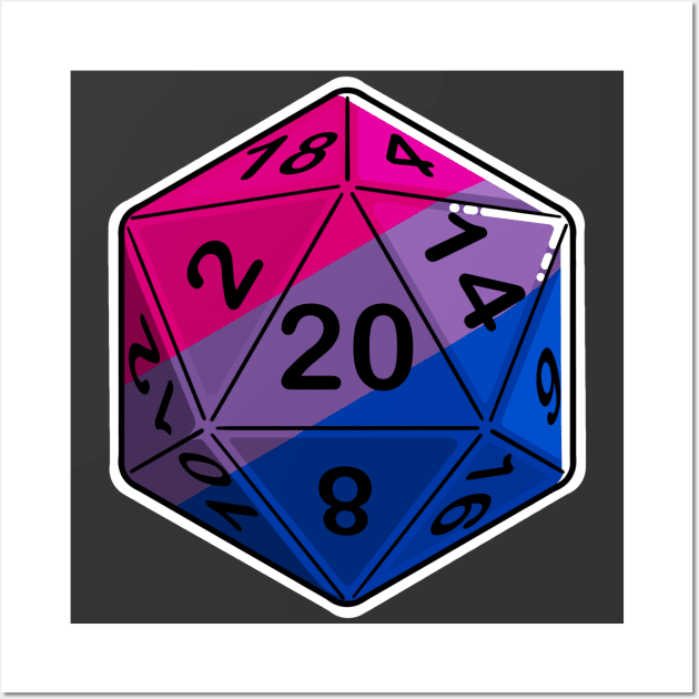 Bi Pride d20 Wall Art by PaintbrushesAndPixels